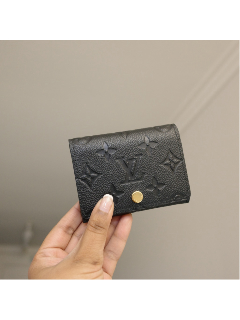Louis Vuitton Envelope Business Card Holder Black Empreinte Leather NEW IN BOX